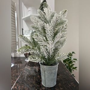Classy flocked mini Christmas tree